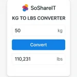 Instant KG to LBS Conversion Calculator